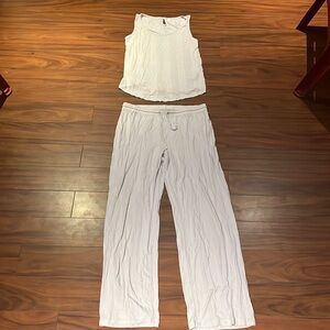 Joe fresh lilac purple ribbed pyjama set